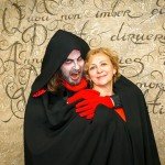 Unisex Black Red Vampire Cape for Halloween