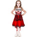 Zombie Cheerleader Halloween Costume for Kids, Ages 7-9