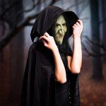 Suilung Halloween Witch Mask & Cape Set