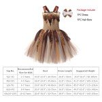 Girls Cavegirl Costume with Ruffle Tulle Dress