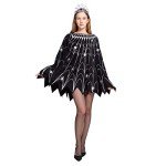 Glitter Spider Web Poncho Costume for Women
