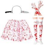 Women's Halloween Costumes Set with Accessories - 5pcs