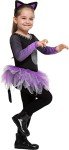 Girls' Purple Black Cat Tutu Skirt Costume