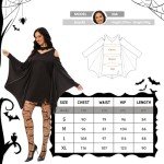 Women's Halloween Bat Costume with Wings & Mask