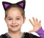 Girls' Purple Black Cat Tutu Skirt Costume