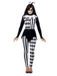 Smiffys Women's Jester Costume - Black Outfit Set