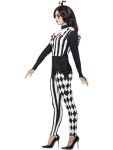 Smiffys Women's Jester Costume - Black Outfit Set