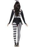 Smiffys Women's Jester Costume - Black Outfit Set