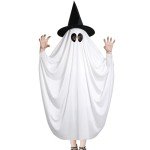 Kids Purple Star Ghost Costume with Witch Hat