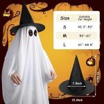 Kids Purple Star Ghost Costume with Witch Hat