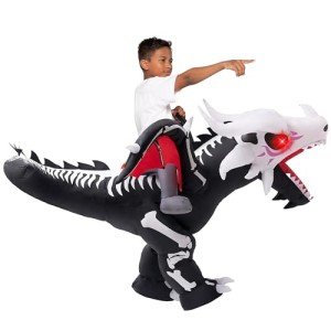 Kids' Inflatable Dragon Skeleton Costume for Halloween