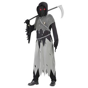 Glowing Eyes Grim Reaper Costume for Kids
