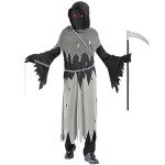 Glowing Eyes Grim Reaper Costume for Kids