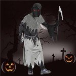 Glowing Eyes Grim Reaper Costume for Kids