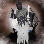 Glowing Eyes Grim Reaper Costume for Kids