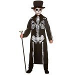 Boys' Day of the Dead Skeleton Costume, Age 8-10