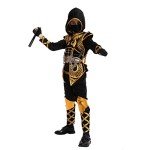 Halloween Golden Ninja Costume for Kids - Medium