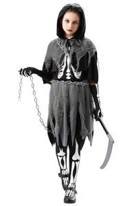 Glow-in-the-Dark Grim Reaper Costume Set for Kids