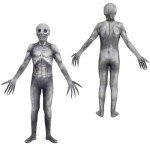 Skeleton Jumpsuit Costume for Kids and Adults