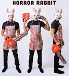 Horror Rabbit Costume Set - 5 Pcs Halloween