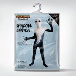 Halloween Black White Shadow Demon Costume for Kids