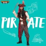 Caribbean Pirate Costume for Men - Small Size