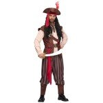 Caribbean Pirate Costume for Men - Small Size