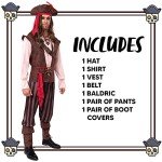 Caribbean Pirate Costume for Men - Small Size