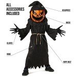 Scary Halloween Pumpkin Costume for Boys 10-12