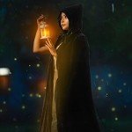Velvet Hooded Black Cape for Halloween Costumes