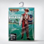 Caribbean Pirate Costume for Men - Small Size