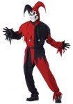 Red & Black Evil Jester Costume - X-Large