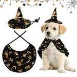 Wizard Costume Set for Pets: Cloak, Hat, Cape