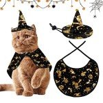 Wizard Costume Set for Pets: Cloak, Hat, Cape