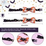 Halloween Bow Tie Cat and Dog Collars Set
