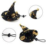 Pet Halloween Costumes with Adjustable Witch Hat