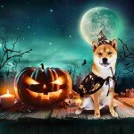 Pet Halloween Costumes with Adjustable Witch Hat