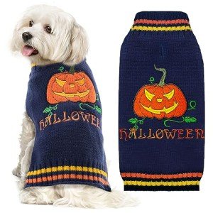 ABRRLO Halloween Pet Sweater - Blue Pumpkin