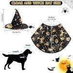 Halloween Witch Costume Set for Pets - Adjustable