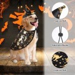 Halloween Witch Costume Set for Pets - Adjustable