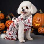 Halloween Spider Print Dog Costume for Pets