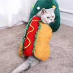 Funny Hot Dog Costume for Small & Medium Dogs