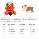 AIHANCH Soft Velvet Tiger Costume for Small Dogs