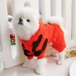 AIHANCH Soft Velvet Tiger Costume for Small Dogs
