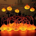 Pumpkin String Lights - 20 LED Halloween Decor