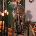 Animated Grim Reaper Decor with Illuminated Eyes