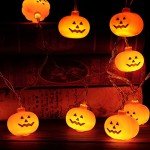 Pumpkin String Lights - 20 LED Halloween Decor