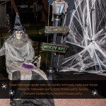 Jsdoin 60g Halloween Spinnennetz mit 30 Spinnen
