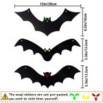 12PCS Glowing Eye Halloween Hanging Bat Decorations