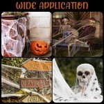 Jsdoin 60g Halloween Spinnennetz mit 30 Spinnen